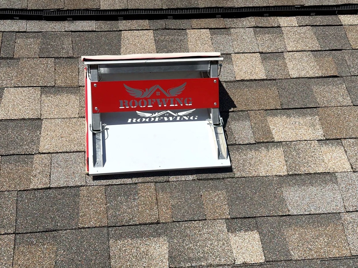The Roofwing installed on a steep slope roof